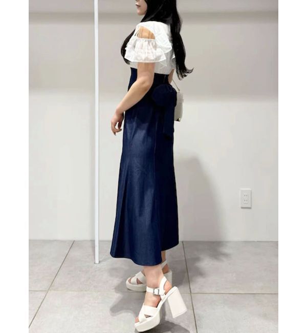 MERCURYDUO「シアーチェックラッフルドッキングワンピース」|ワンピース|