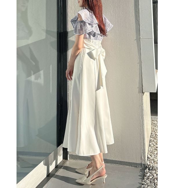 MERCURYDUO「シアーチェックラッフルドッキングワンピース」|ワンピース|