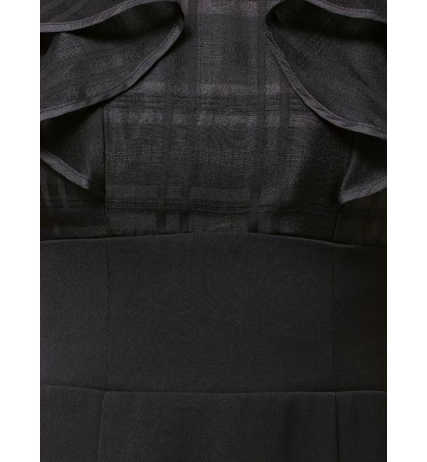 MERCURYDUO「シアーチェックラッフルドッキングワンピース」|ワンピース|