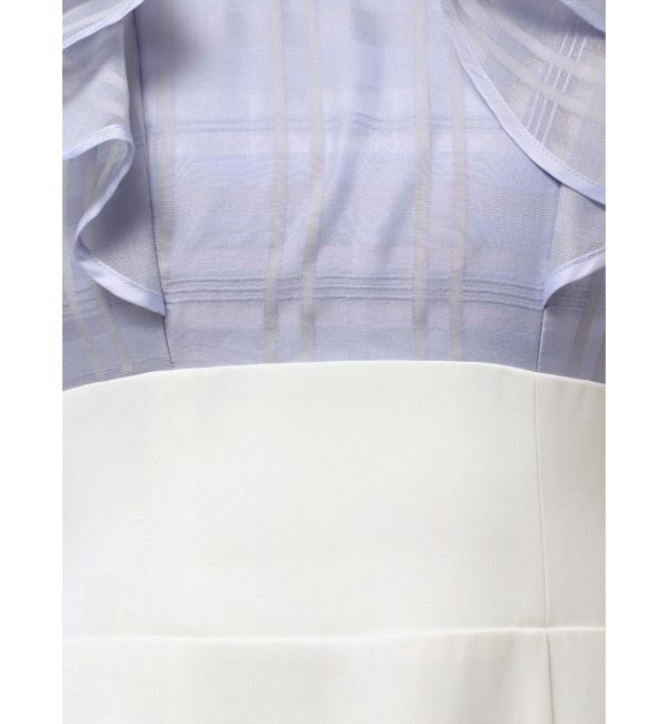 MERCURYDUO「シアーチェックラッフルドッキングワンピース」|ワンピース|