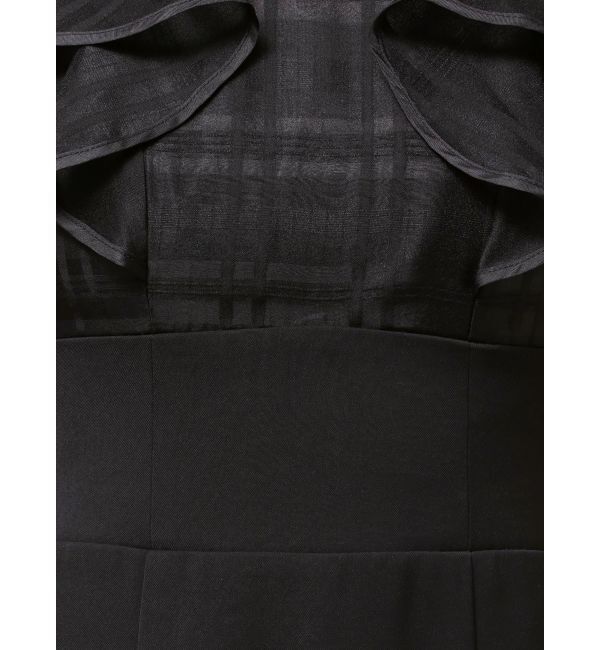 MERCURYDUO「シアーチェックラッフルドッキングワンピース」|ワンピース|