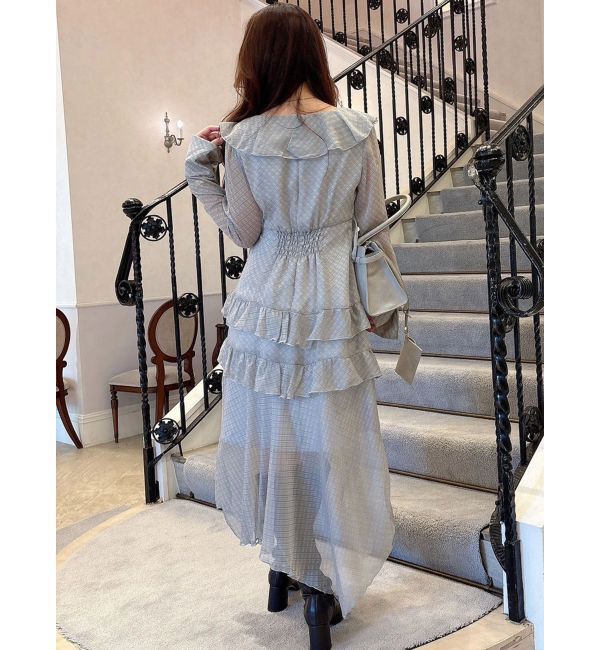 MERCURYDUO「ラッフルイレヘムロングワンピース」|ワンピース|