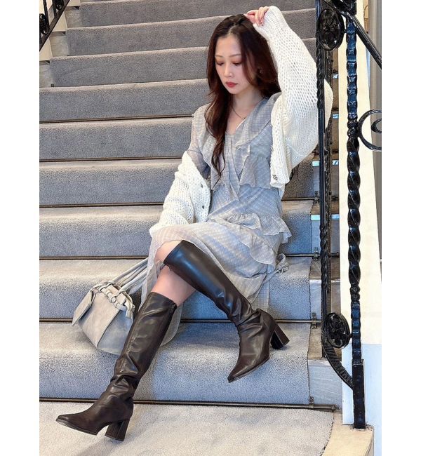 MERCURYDUO「ラッフルイレヘムロングワンピース」|ワンピース|