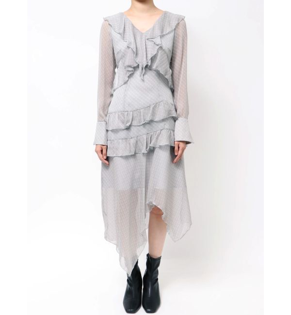 MERCURYDUO「ラッフルイレヘムロングワンピース」|ワンピース|