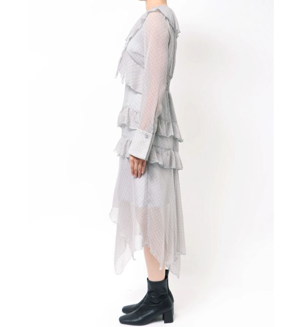 MERCURYDUO「ラッフルイレヘムロングワンピース」|ワンピース|