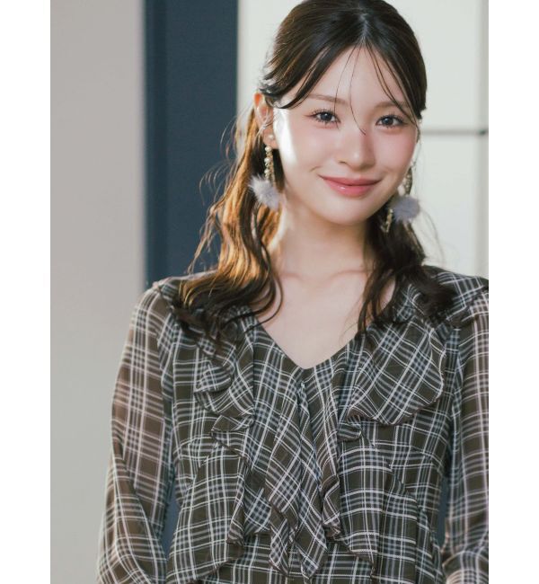 MERCURYDUO「ラッフルイレヘムロングワンピース」|ワンピース|