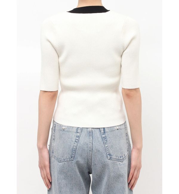 MERCURYDUO「バイカラーボウタイニット」|ニット・セーター|