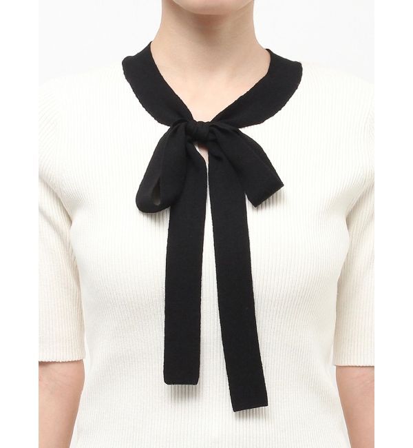 MERCURYDUO「バイカラーボウタイニット」|ニット・セーター|