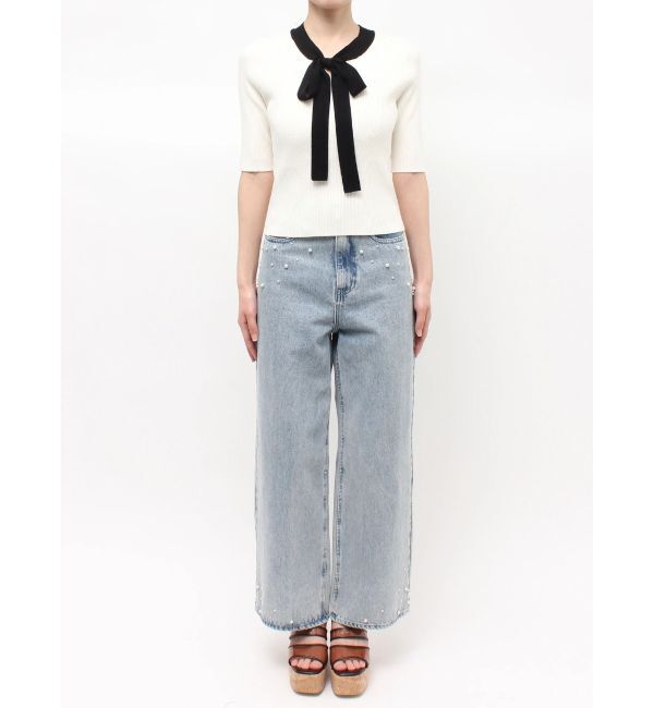 MERCURYDUO「バイカラーボウタイニット」|ニット・セーター|