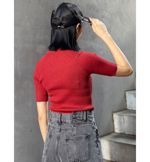 MURUA「アシメボタンデザインハーフニット」|ニット・セーター|