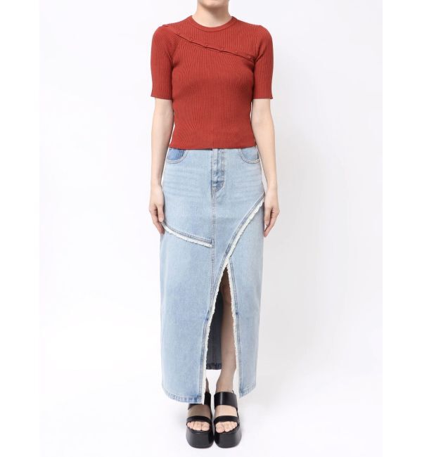 MURUA「アシメボタンデザインハーフニット」|ニット・セーター|