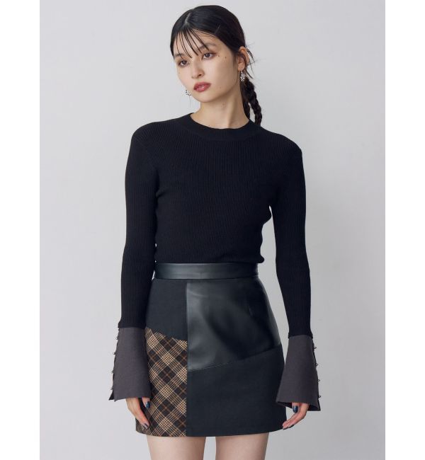 MURUA「ヴィンテージライクパッチワークミニスカート」|スカート|