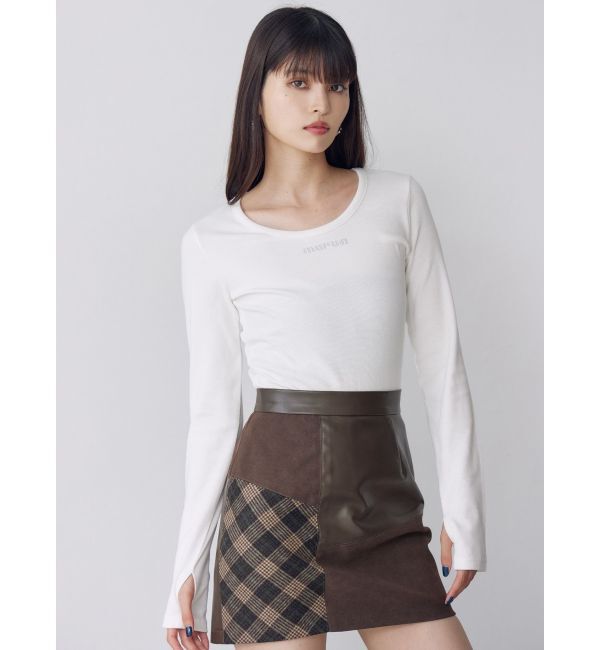 MURUA「ヴィンテージライクパッチワークミニスカート」|スカート|