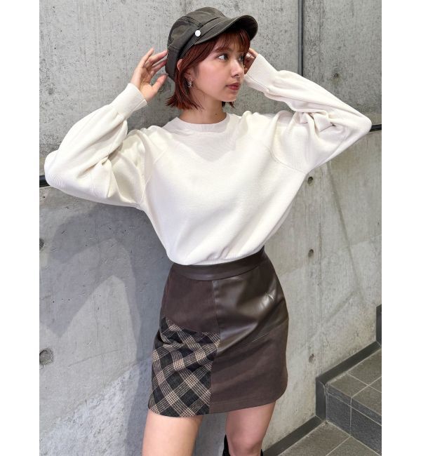 MURUA「ヴィンテージライクパッチワークミニスカート」|スカート|