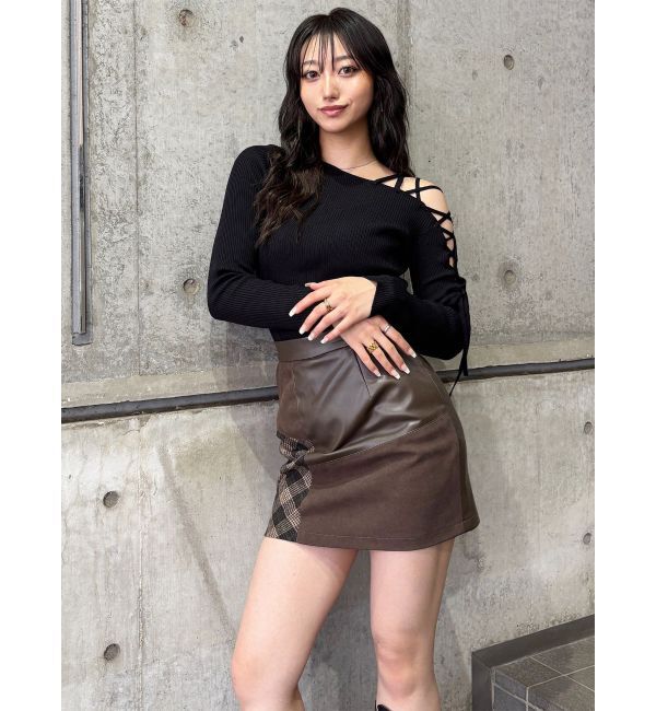 MURUA「ヴィンテージライクパッチワークミニスカート」|スカート|