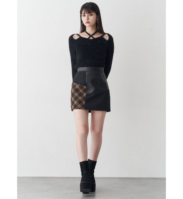MURUA「ヴィンテージライクパッチワークミニスカート」|スカート|