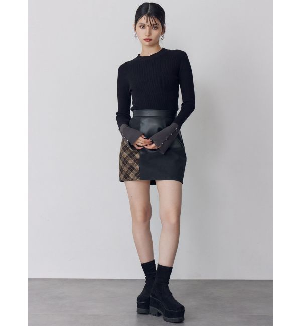 MURUA「ヴィンテージライクパッチワークミニスカート」|スカート|