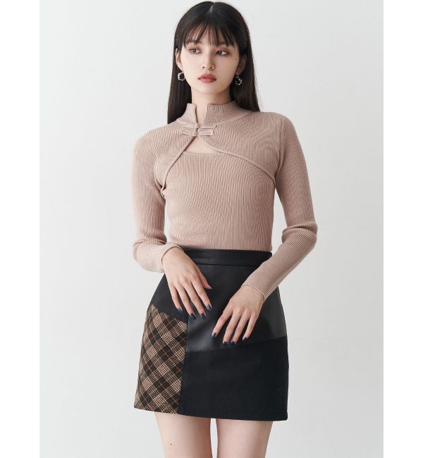 MURUA「ヴィンテージライクパッチワークミニスカート」|スカート|