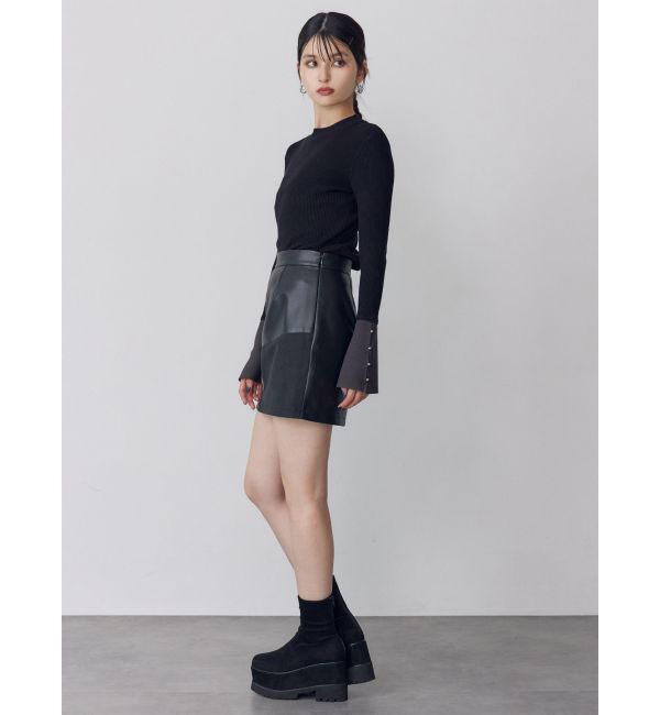 MURUA「ヴィンテージライクパッチワークミニスカート」|スカート|