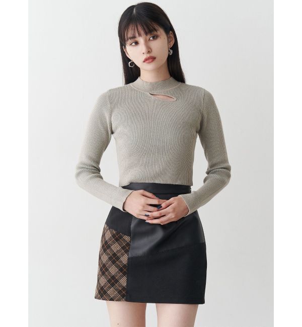 MURUA「ヴィンテージライクパッチワークミニスカート」|スカート|