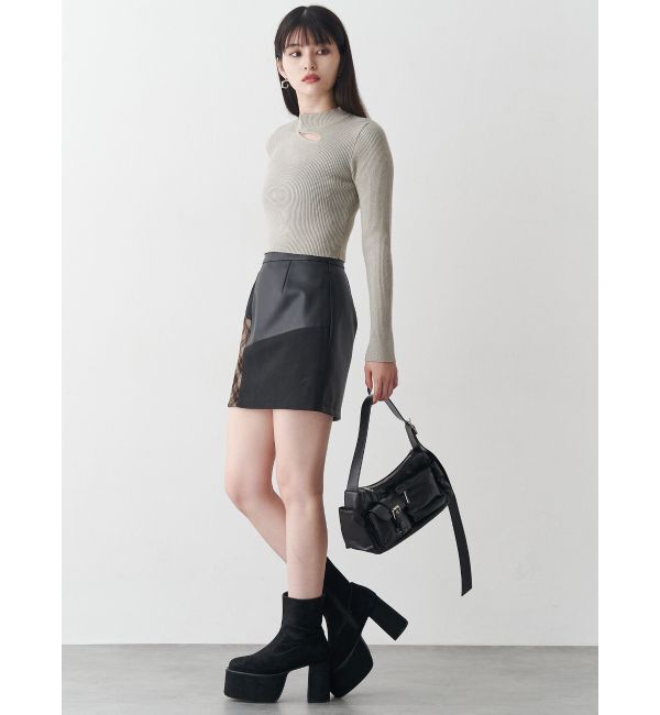 MURUA「ヴィンテージライクパッチワークミニスカート」|スカート|