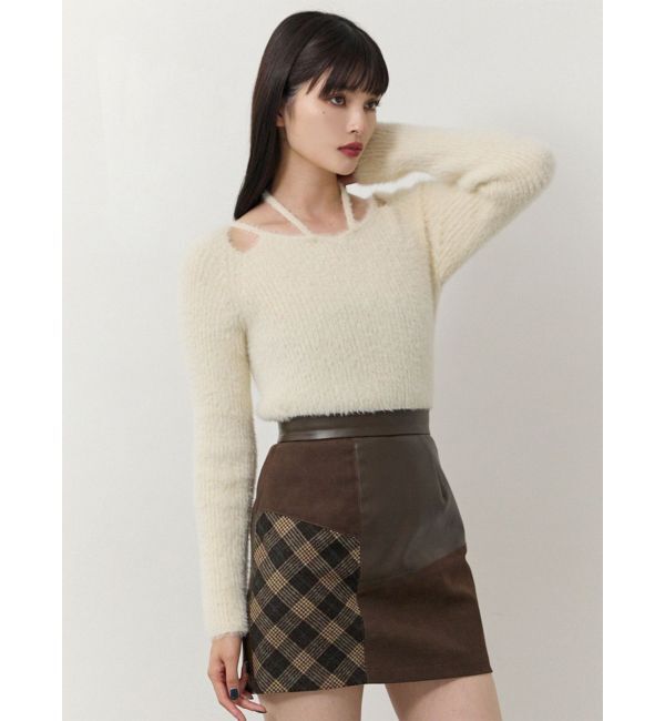 MURUA「ヴィンテージライクパッチワークミニスカート」|スカート|