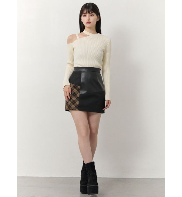 MURUA「ヴィンテージライクパッチワークミニスカート」|スカート|