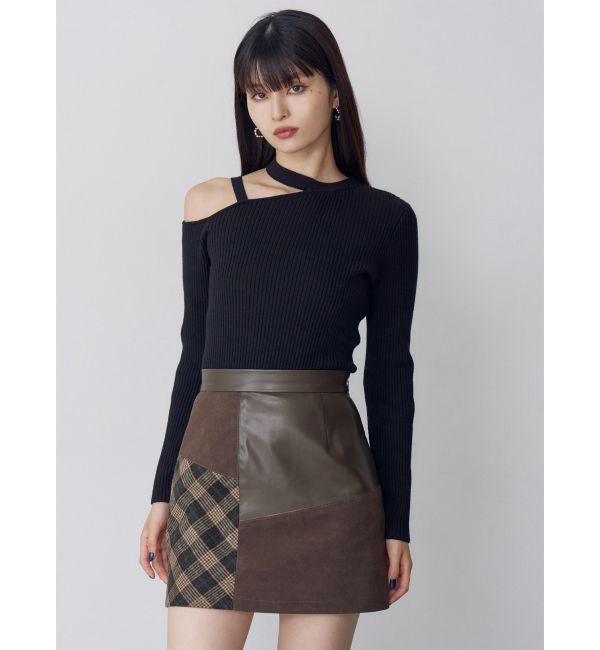 MURUA「ヴィンテージライクパッチワークミニスカート」|スカート|