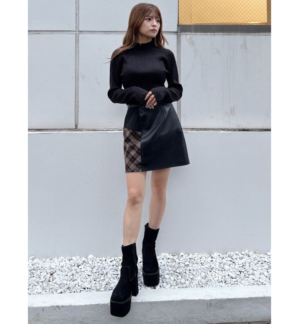 MURUA「ヴィンテージライクパッチワークミニスカート」|スカート|