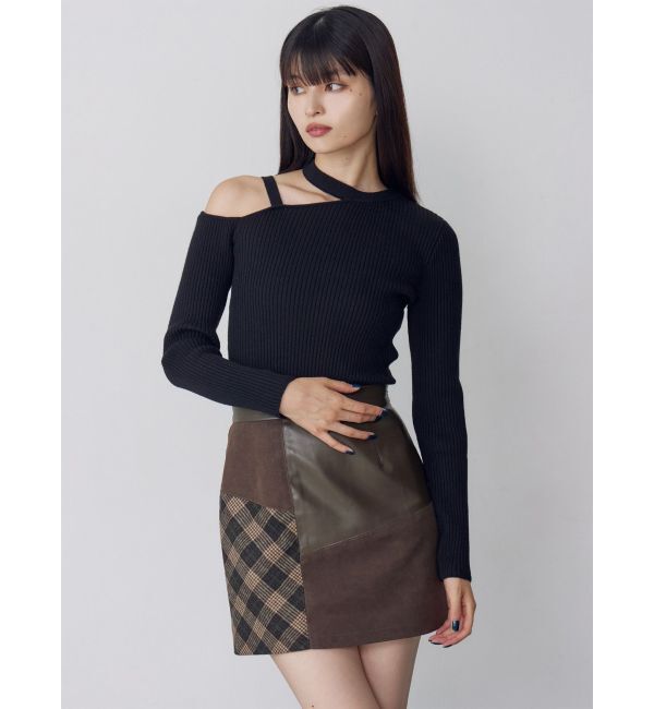 MURUA「ヴィンテージライクパッチワークミニスカート」|スカート|