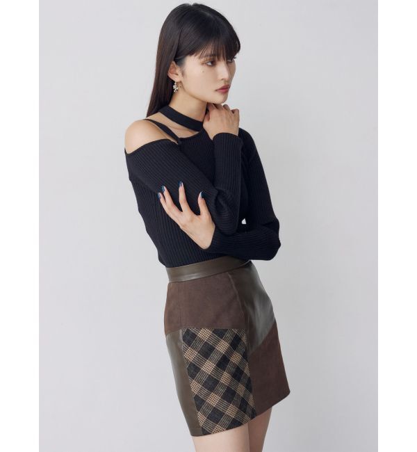 MURUA「ヴィンテージライクパッチワークミニスカート」|スカート|