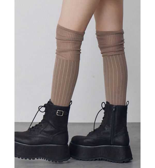 MURUA「サイハイリブソックス」|その他|ベージュ