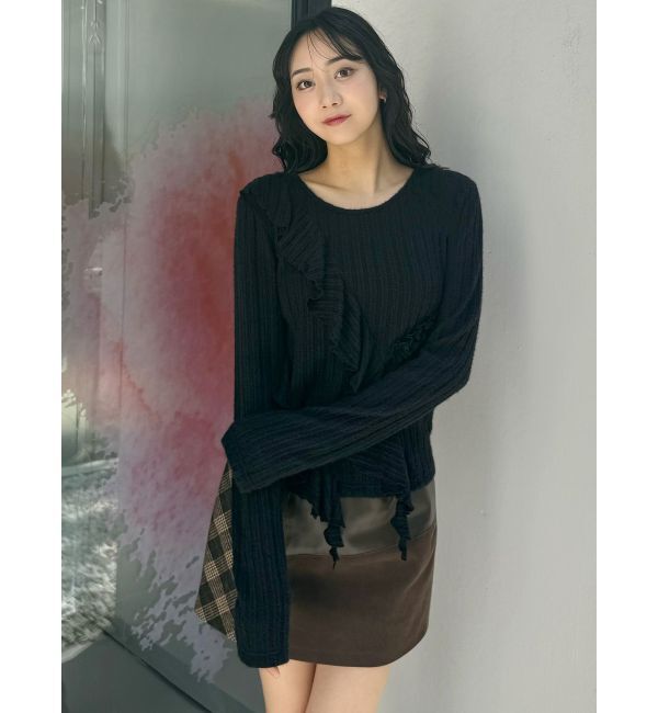 MURUA「カスケードフリルトップス」|Tシャツ・カットソー|