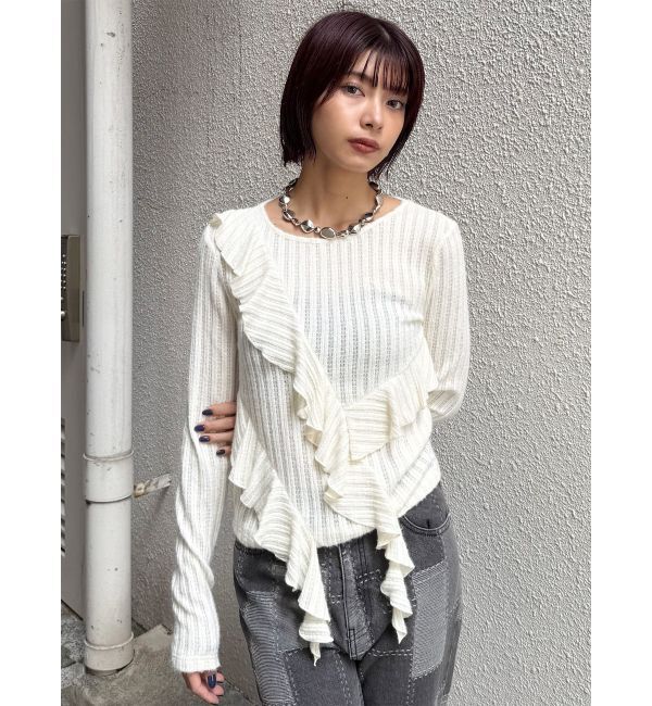 MURUA「カスケードフリルトップス」|Tシャツ・カットソー|