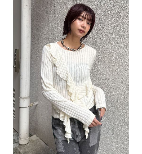 MURUA「カスケードフリルトップス」|Tシャツ・カットソー|