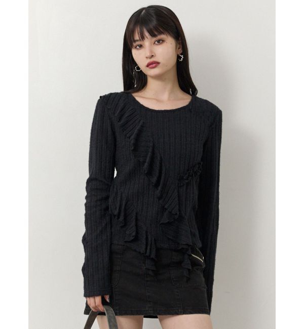 MURUA「カスケードフリルトップス」|Tシャツ・カットソー|