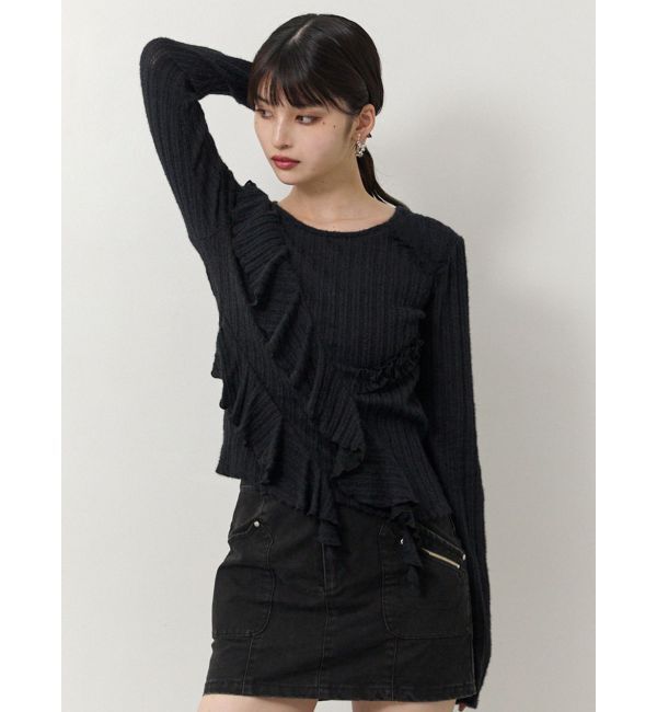 MURUA「カスケードフリルトップス」|Tシャツ・カットソー|
