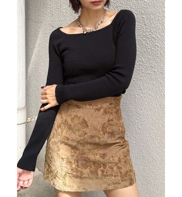 MURUA「ベーシックリブニット」|ニット・セーター|ブラック