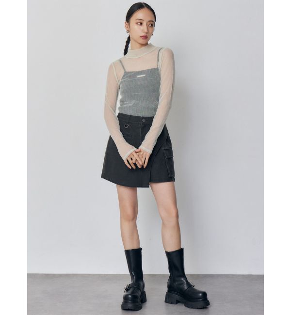 MURUA「プリーツシアーハイネックトップス」|Tシャツ・カットソー|