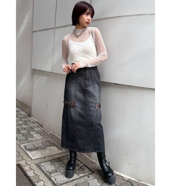 MURUA「プリーツシアーハイネックトップス」|Tシャツ・カットソー|