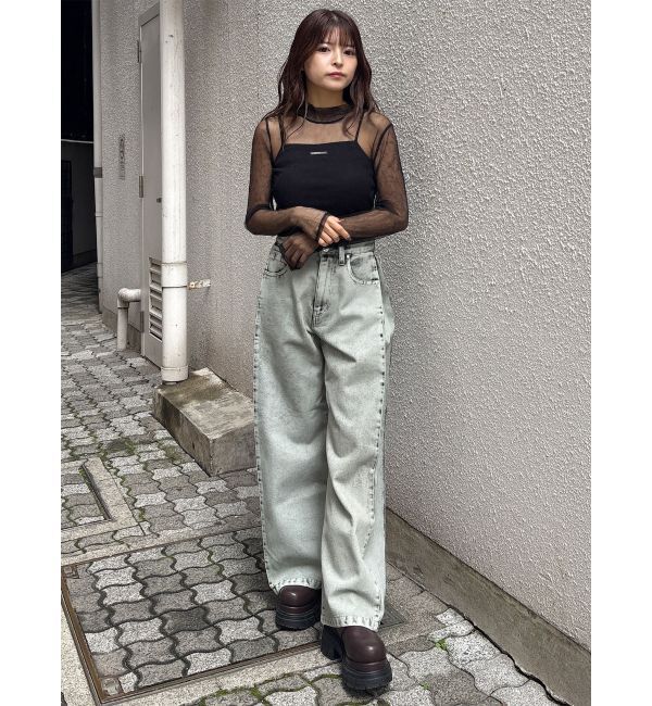 MURUA「プリーツシアーハイネックトップス」|Tシャツ・カットソー|