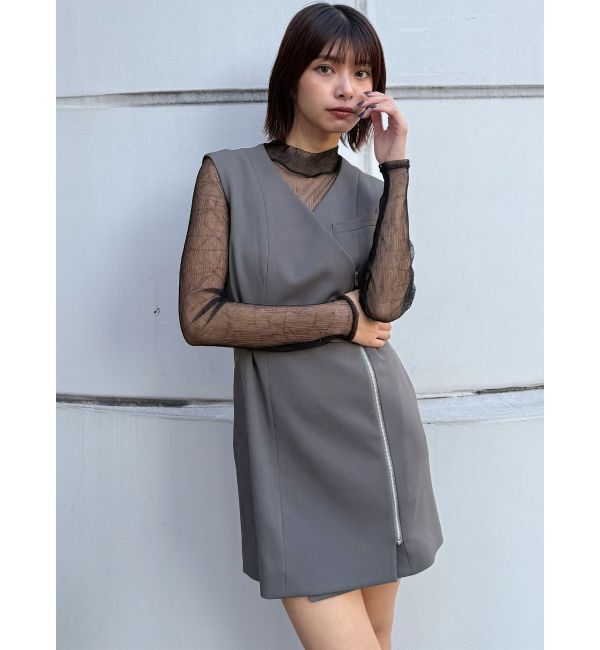 MURUA「プリーツシアーハイネックトップス」|Tシャツ・カットソー|