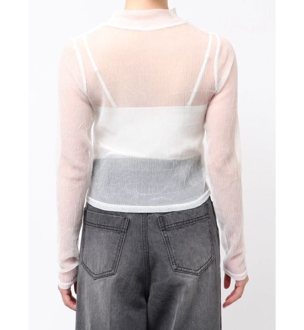 MURUA「プリーツシアーハイネックトップス」|Tシャツ・カットソー|