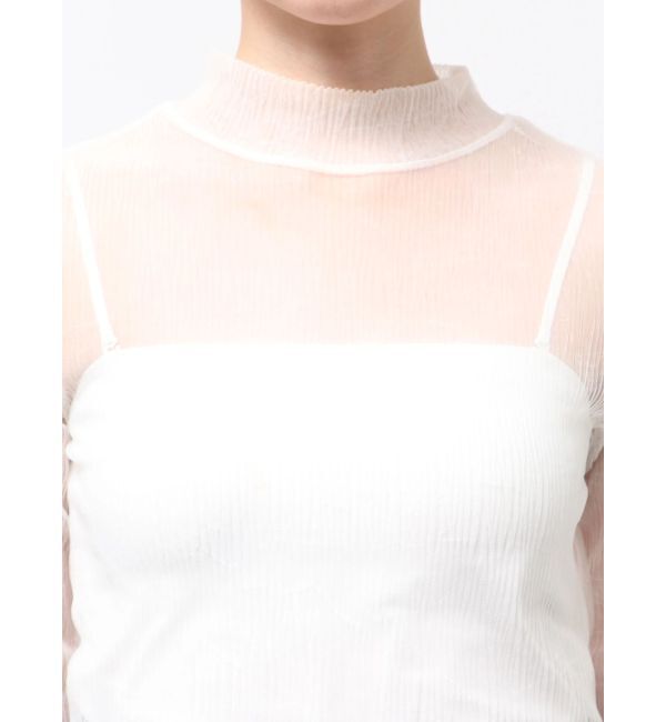MURUA「プリーツシアーハイネックトップス」|Tシャツ・カットソー|