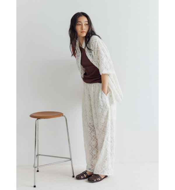 Ungrid「起毛エンブロイダリーラフパンツ」|その他|