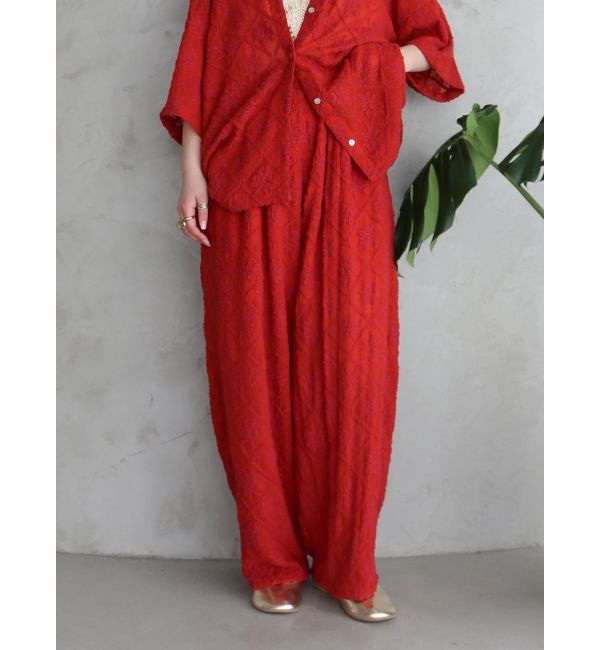 Ungrid「起毛エンブロイダリーラフパンツ」|その他|