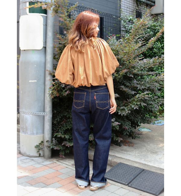 Ungrid「フェイクスウェードハーフスリーブバルーンブラウス」|シャツ・ブラウス|