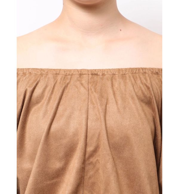 Ungrid「フェイクスウェードハーフスリーブバルーンブラウス」|シャツ・ブラウス|