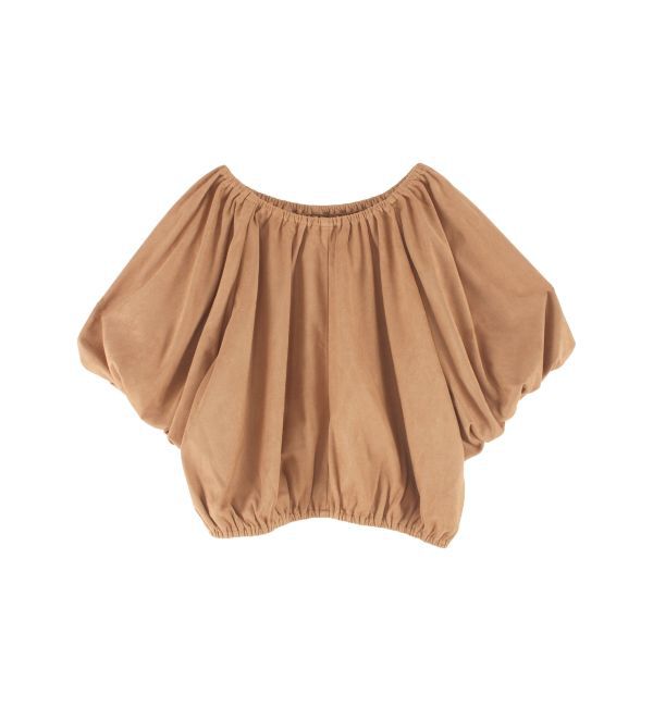 Ungrid「フェイクスウェードハーフスリーブバルーンブラウス」|シャツ・ブラウス|