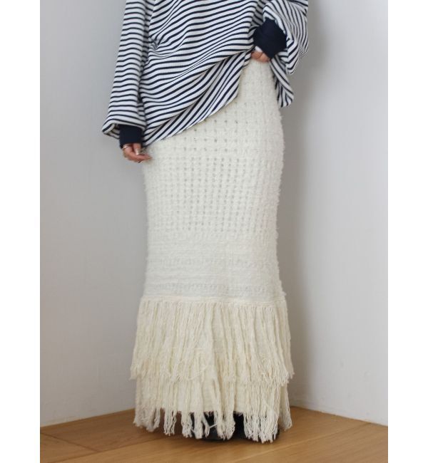 Ungrid「フリンジニットスカート」|スカート|